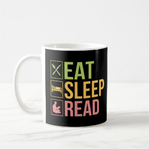 Eat Sleep Read Reading Nerd Book Coffee Mug