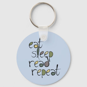 Eat, Sleep, Read, Repeat Key Ring