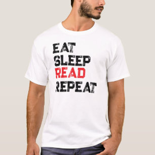 EAT SLEEP READ REPEAT T-Shirt,Book Lovers T-Shirt