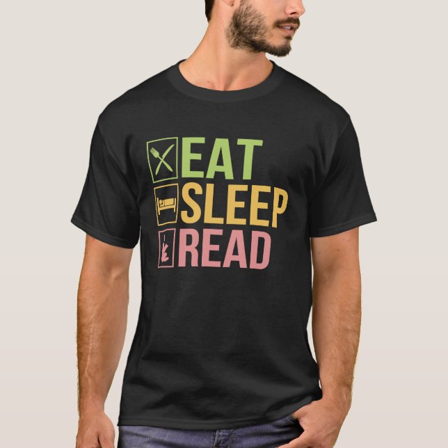 Eat Sleep Read T-Shirt (Front)