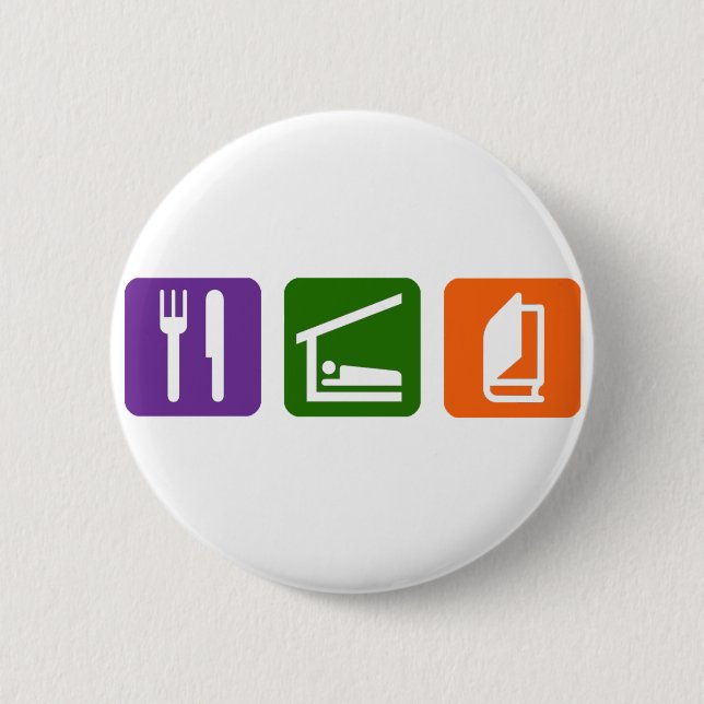 Eat Sleep Reading 2 6 Cm Round Badge (Front)