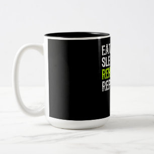 Eat Sleep Rehearsal Repeat Actress Actor Gift Two-Tone Coffee Mug