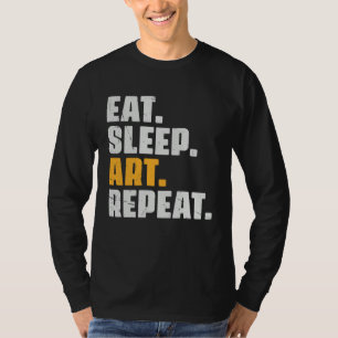 Eat Sleep Repeat   Artist  Retro Vintage T-Shirt