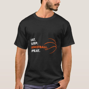 Eat Sleep Repeat Basketball Tshirt For Boys Kids Y