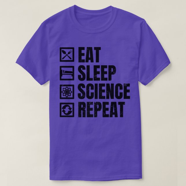 Eat Sleep Repeat Design DNA Science Premium  T-Shirt (Design Front)