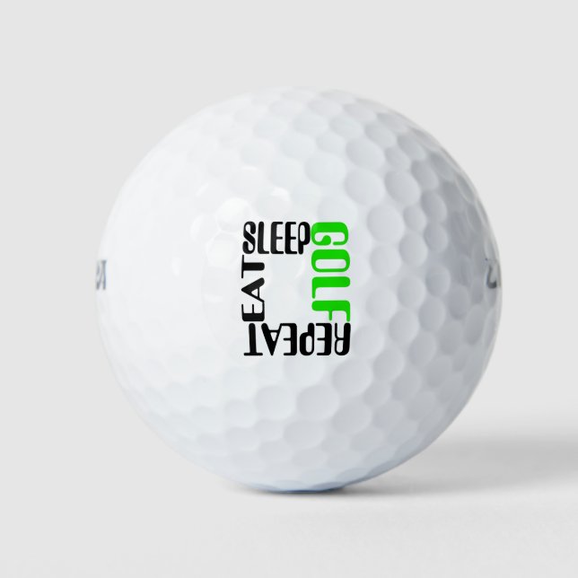 eat sleep repeat golf balls (Front)