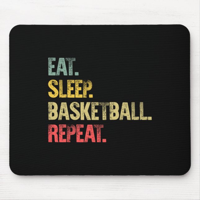 Eat Sleep Repeat Shirt Eat Sleep Sketll Repeat  Mouse Pad (Front)