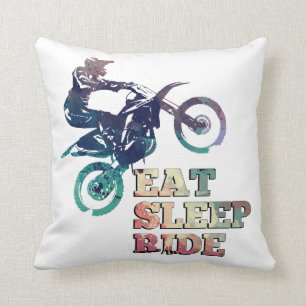 Eat Sleep Ride Dirt Bike Cushion