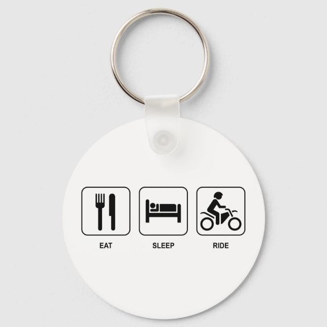 Eat Sleep Ride Key Ring (Front)