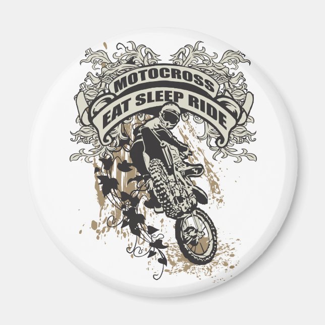 Eat, Sleep, Ride Motocross Magnet (Front)