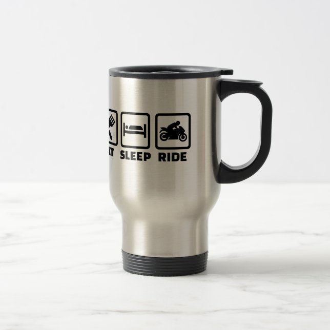 Eat sleep ride motorcycle travel mug (Right)