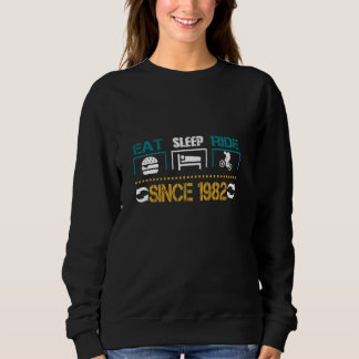 Eat Sleep Ride Repeat Since 1982, Mountain Bike, M Sweatshirt