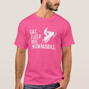 Eat Sleep Ride Snowmobile Funny Motor Sled Snowmob T-Shirt