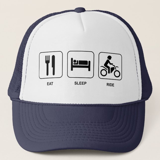 Eat Sleep Ride Trucker Hat (Front)