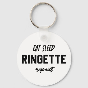 Eat Sleep Ringette Repeat Ringette Player Gifts Key Ring