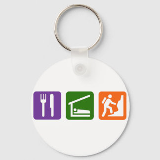 Eat Sleep Rock Climbing 2 Key Ring