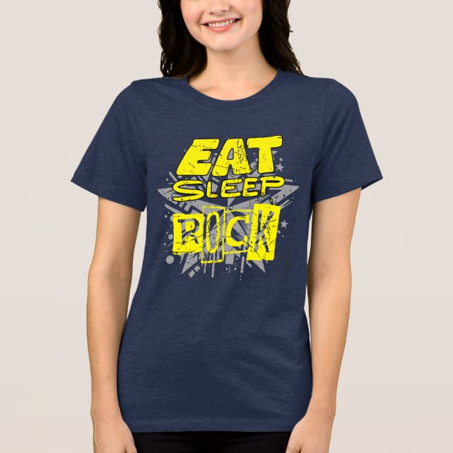 Eat Sleep Rock.ESR01 Tri-Blend Shirt (Front)
