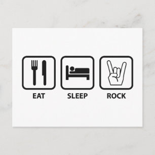 Eat Sleep Rock Postcard