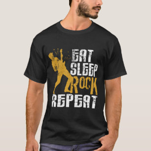 Eat Sleep Rock Repeat Cool Gift for Musicians T-Shirt
