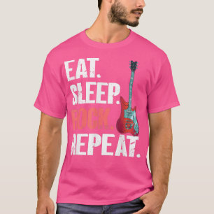 Eat Sleep Rock RepeatElectronic Rock Guitar 674 T-Shirt