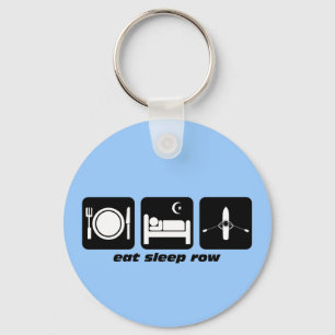 eat sleep row key ring