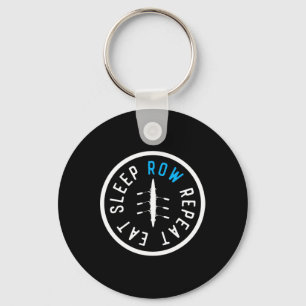 Eat Sleep Row Repeat Matching Crew Team Rowing Boa Key Ring