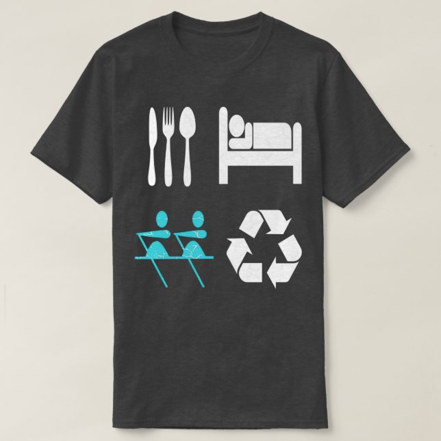 Eat Sleep Row Repeat Rowers Gift T-Shirt (Design Front)