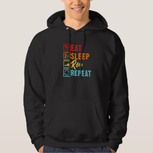 Eat Sleep Row Rowing Paddling Rowboat Canoeing Kay Hoodie