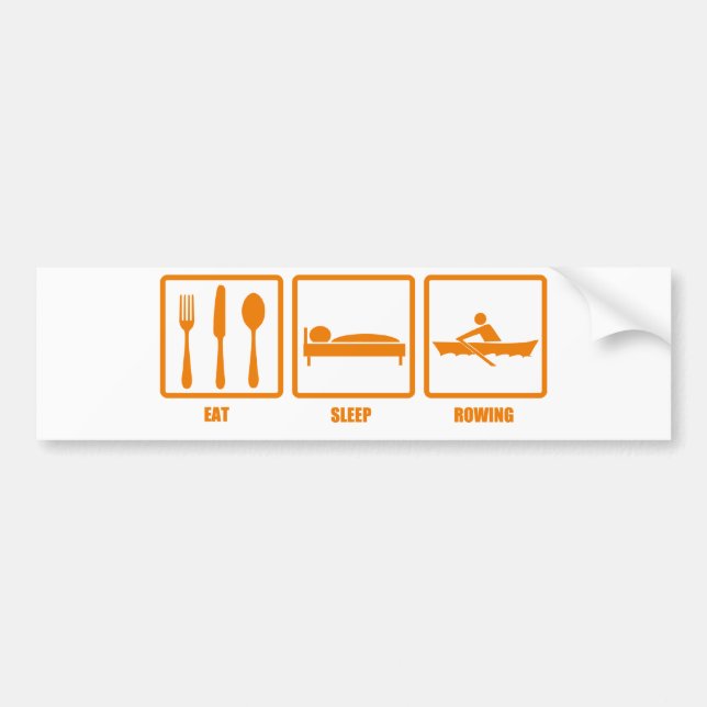 Eat Sleep Rowing Bumper Sticker (Front)