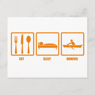 Eat Sleep Rowing Postcard