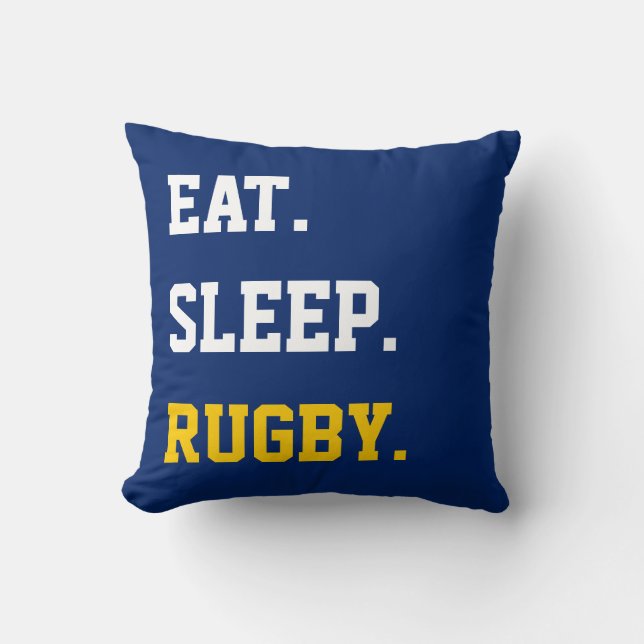 Eat Sleep rugby Cushion (Front)
