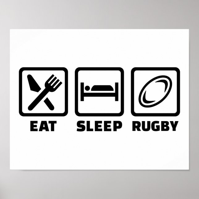 Eat sleep Rugby Poster (Front)