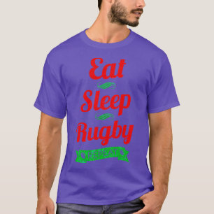 Eat Sleep Rugby Repeat Long Sleeve  T-Shirt