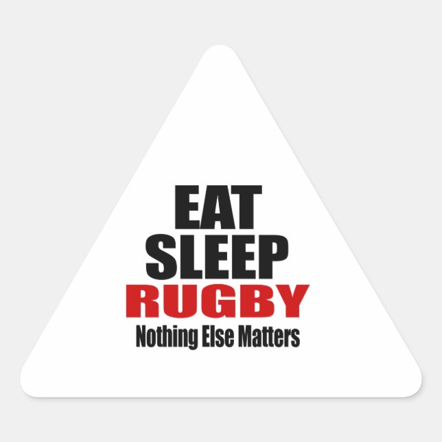 EAT SLEEP RUGBY TRIANGLE STICKER (Front)