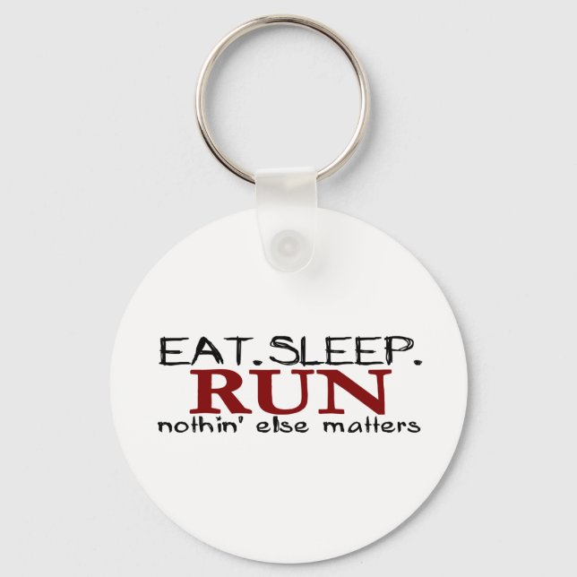Eat Sleep Run Key Ring (Front)