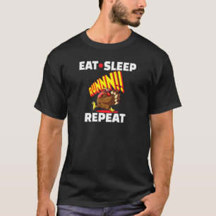 Eat Sleep Run Repeat Chicken Runner T-Shirt