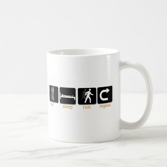Eat Sleep Run Repeat Coffee Mug (Right)