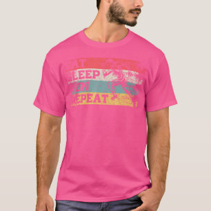 Eat Sleep Run Repeat Funny Running Runner T-Shirt