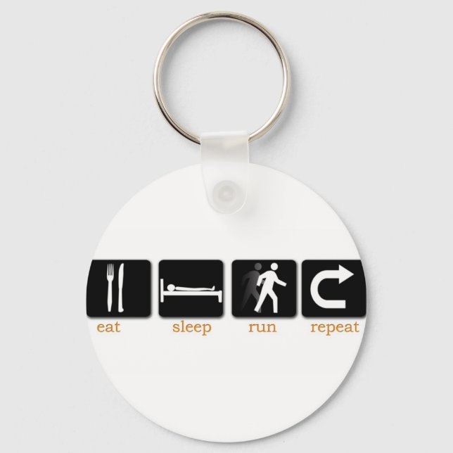 Eat Sleep Run Repeat Key Ring (Front)