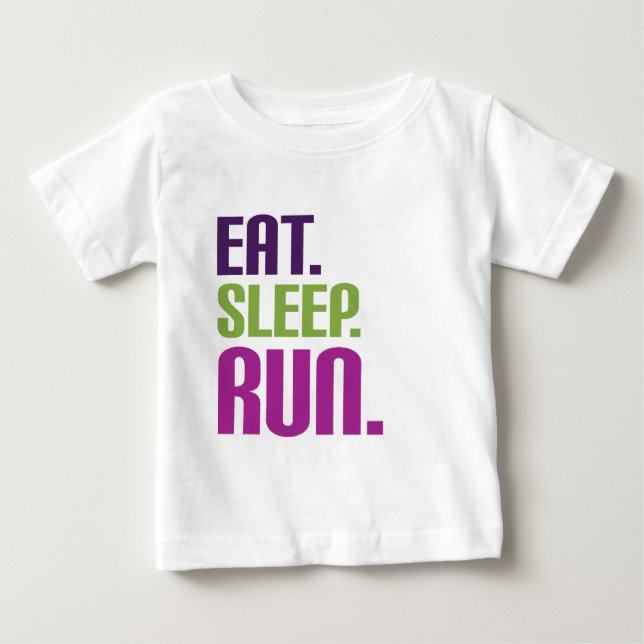 eat sleep run t shirts and tees (Front)