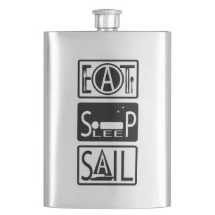 Eat Sleep Sail Classic 8oz Flask