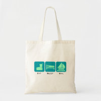 Eat Sleep Sail Green Boaters Design