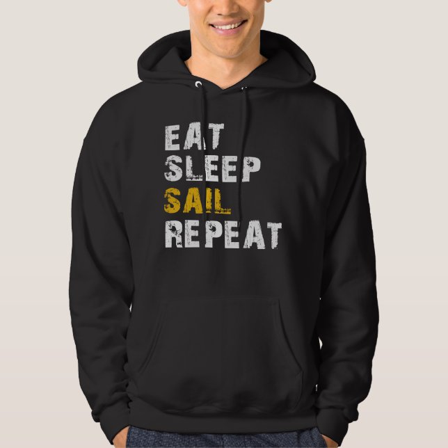 eat sleep sail hoodie (Front)