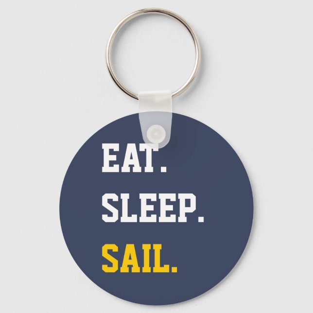 Eat Sleep Sail Key Ring (Front)