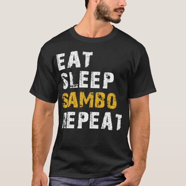 eat sleep sambo T-Shirt (Front)