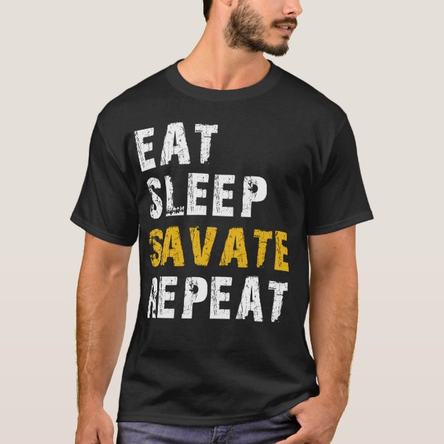 eat sleep savate T-Shirt (Front)