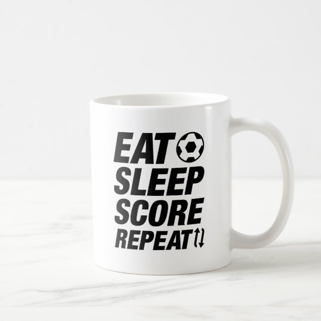 Eat Sleep Score Repeat Coffee Mug (Right)