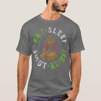 Eat Sleep Scout Repeat Camping  Scouting Lover  T-Shirt
