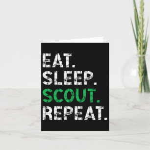 Eat Sleep Scout Repeat Funny Scout For Women Men K Card