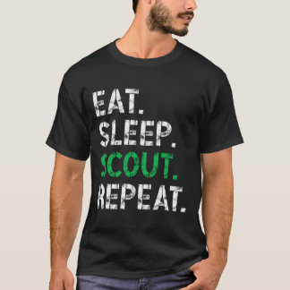 Eat Sleep Scout Repeat Funny Scout For Women Men K T-Shirt